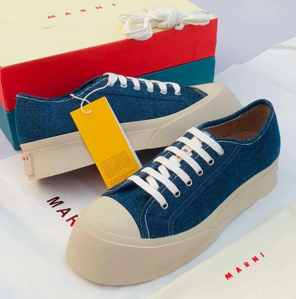 Marni Pablo Denim Platform Sneakers 1