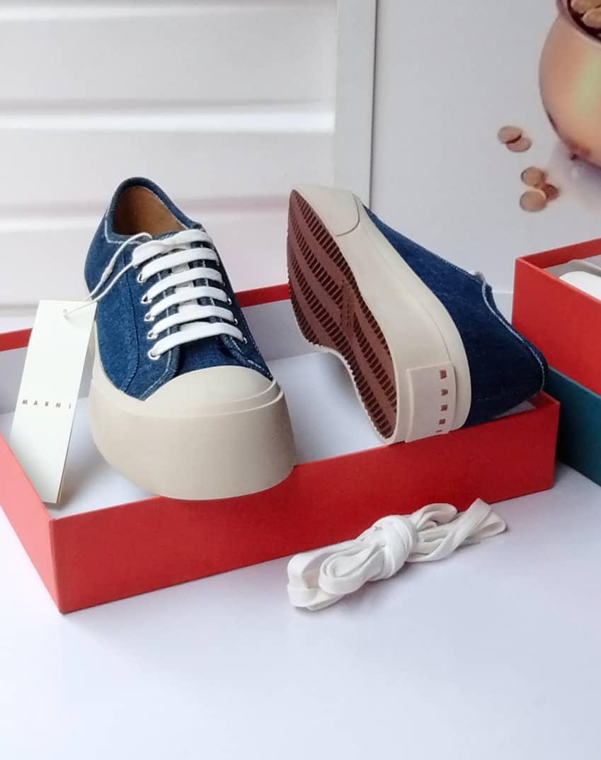Marni Pablo Denim Platform Sneakers