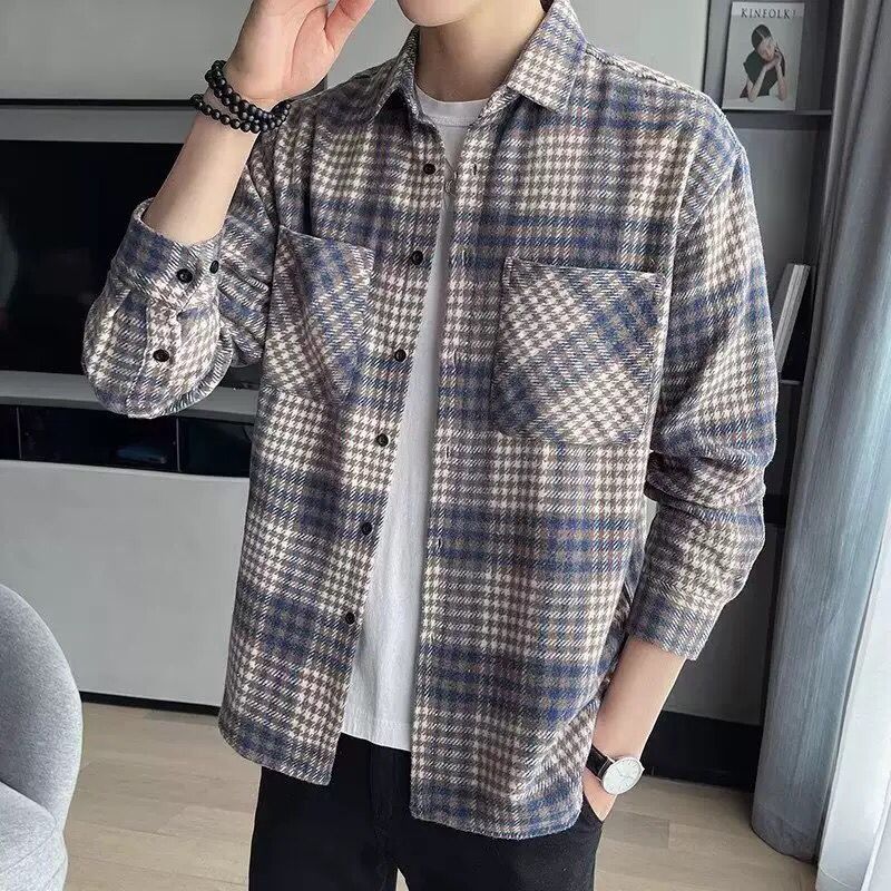 houndstooth button-down overshirt 2