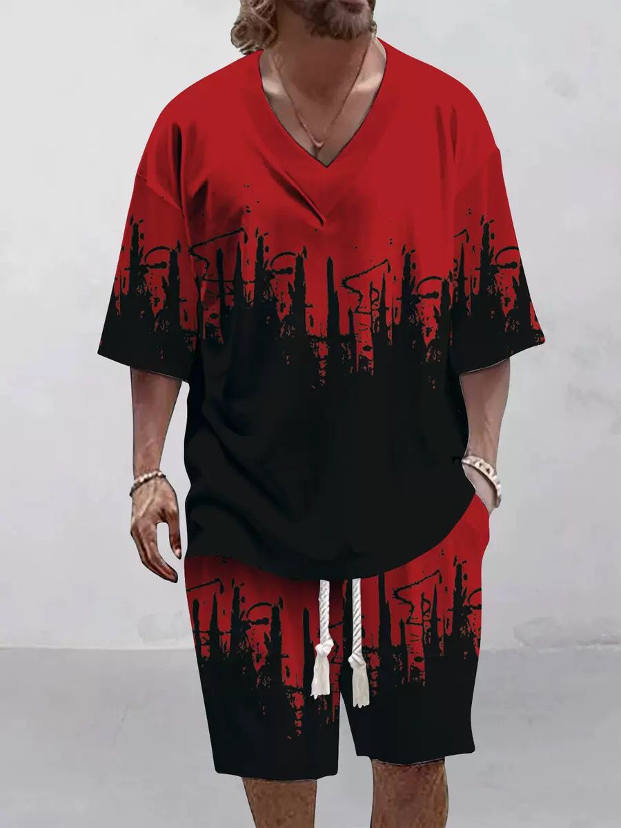 ink-splatter matching casual wears