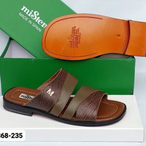Men's Leather Cross-Strap Slides | Luxury Spanish Pam Slippers