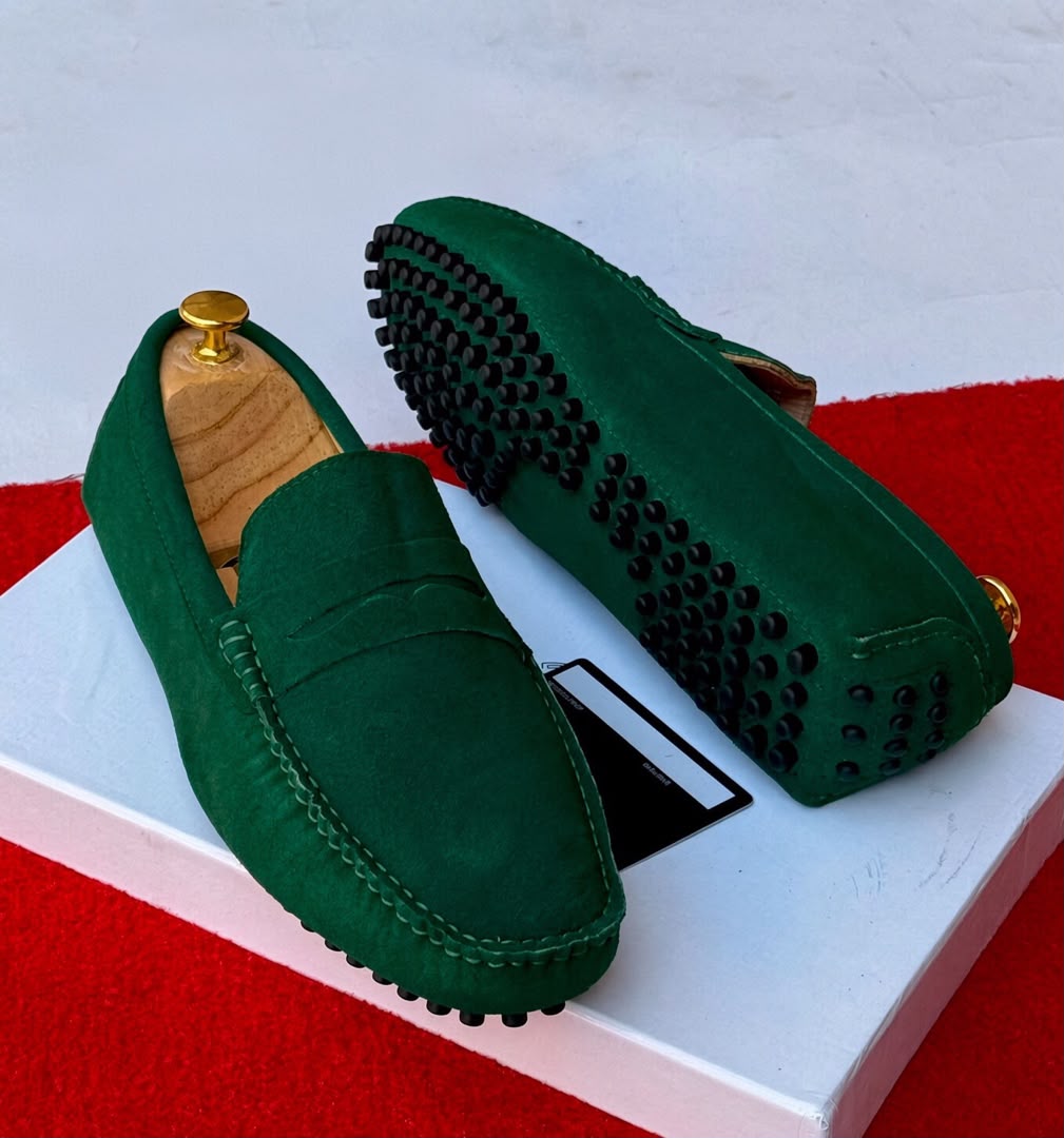 Men's Suede Driving Loafers | Slip-On Penny Shoes