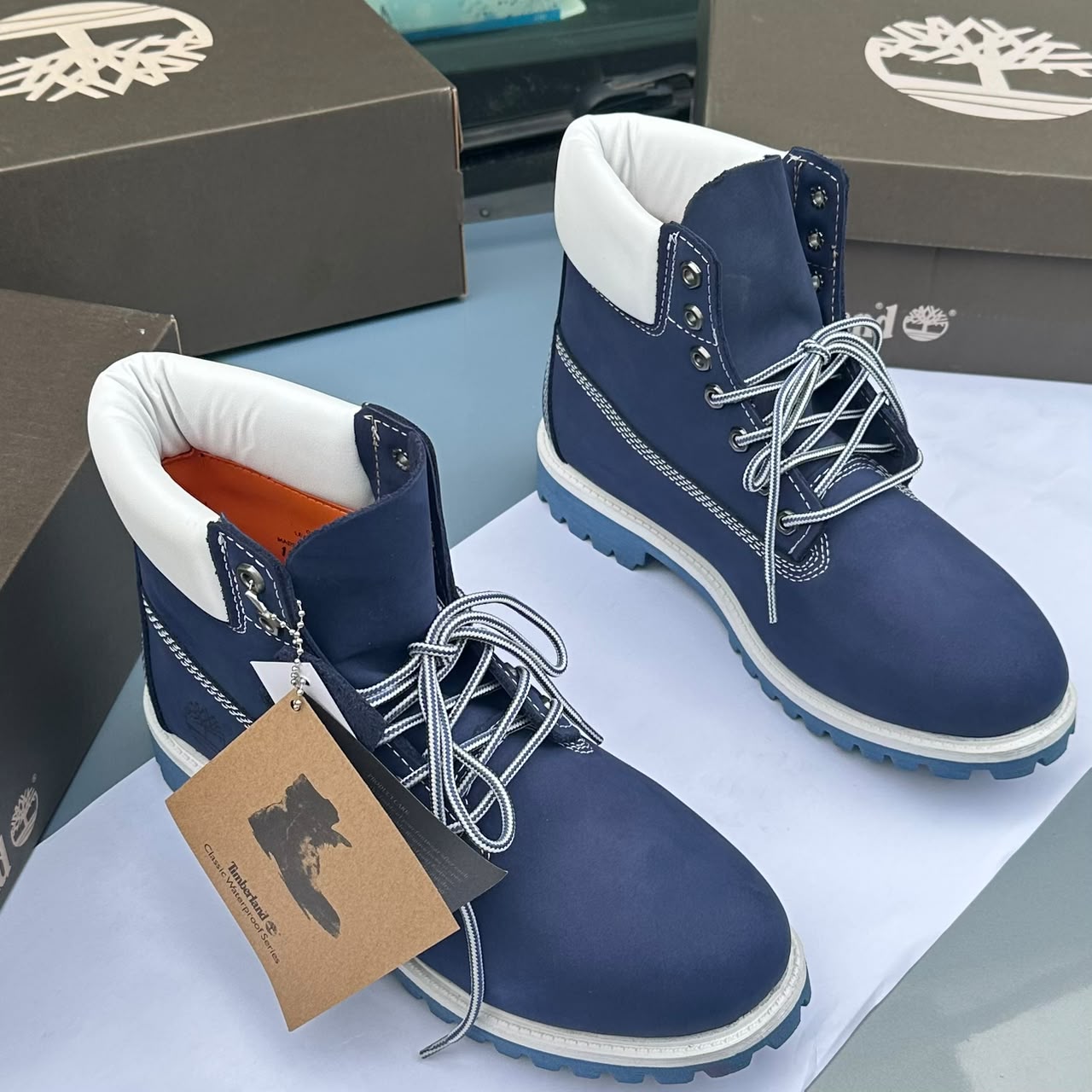 Men's Navy Blue Timberland Boots | Waterproof 6-Inch Ankle Boots